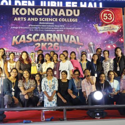 KASCARNIVAL 2K26: கொங்குநாடு கலை அறிவியல் கல்லூரியில் பண்பாடு–திறன் திருவிழா கோலாகலம்