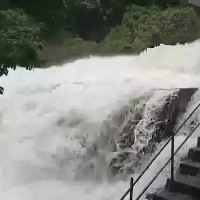 நீர்வரத்து அதிகரிப்பால் ஆக்ரோஷமாக காணப்படும் கோவை குற்றாலம்  சனிக்கிழமை வரை மேற்கு தொடர்ச்சி பகுதிகளில் கனமழை தொடரும்!