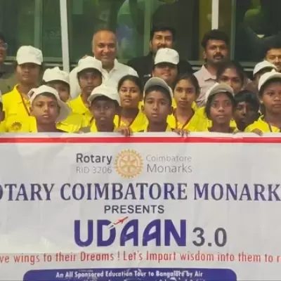 Rotary International ‘Udaan 3.0’ திட்டம்: அரசு பள்ளி மாணவர்கள் விமான பயணம்