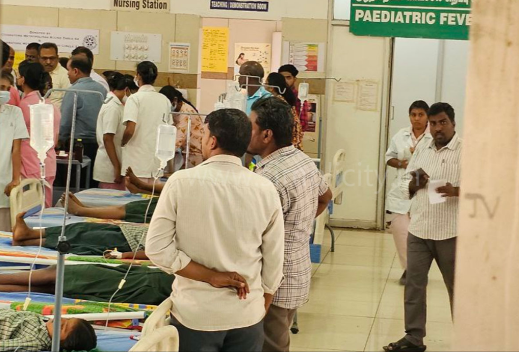பள்ளி மாணவர்கள் பாதிப்பு: கோவையில் மதிய உணவு சாப்பிட்ட 43 மாணவர்கள் மருத்துவமனையில் அனுமதி