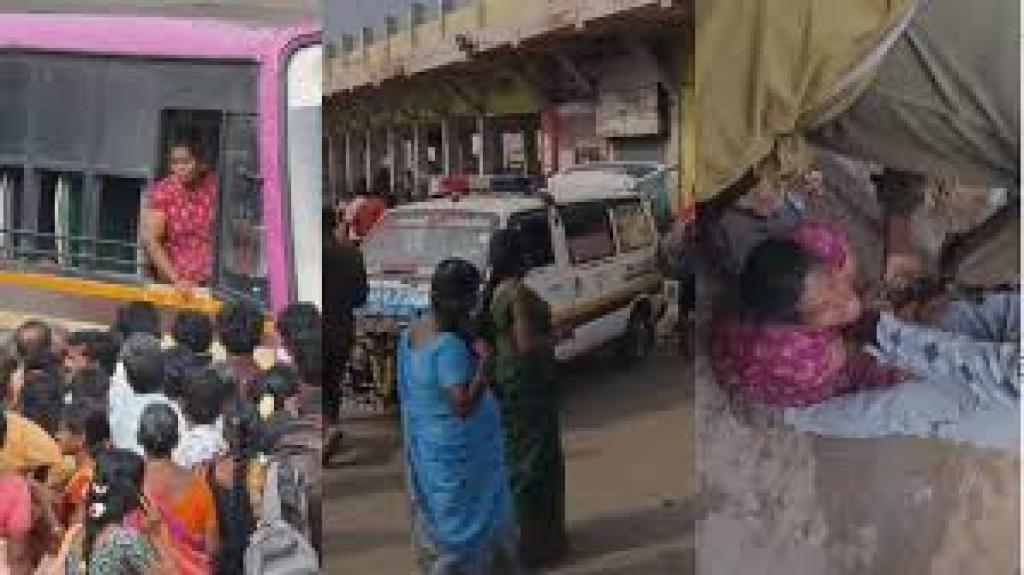 பொள்ளாச்சி பெண் பேருந்து ஓட்ட முயற்சி